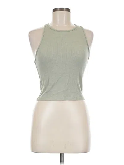 Pre-owned Lulus Tank Top Green Halter Neckline Tops