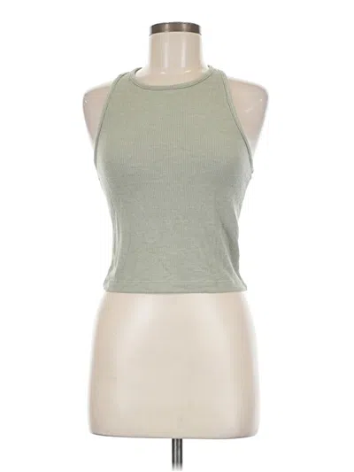 Pre-owned Lulus Tank Top Green Halter Neckline Tops