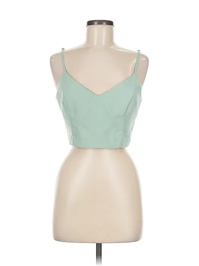 Pre-owned Lulus Tank Top Green Strapless Neckline Tops
