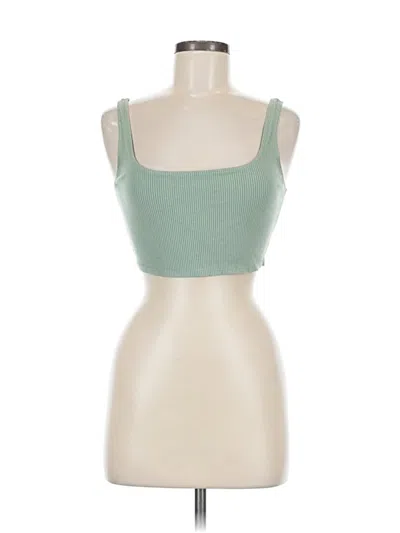 Pre-owned Lulus Tank Top Green Strapless Neckline Tops