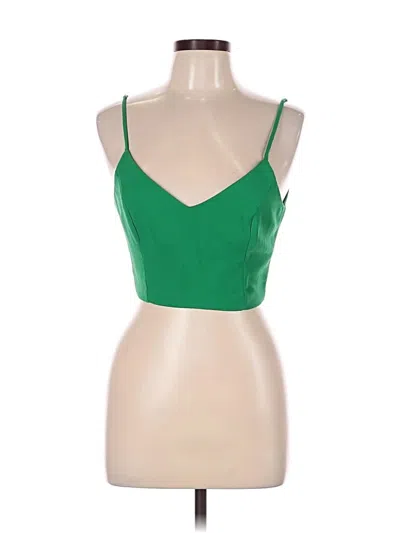 Pre-owned Lulus Tank Top Green Sweetheart Neckline Tops
