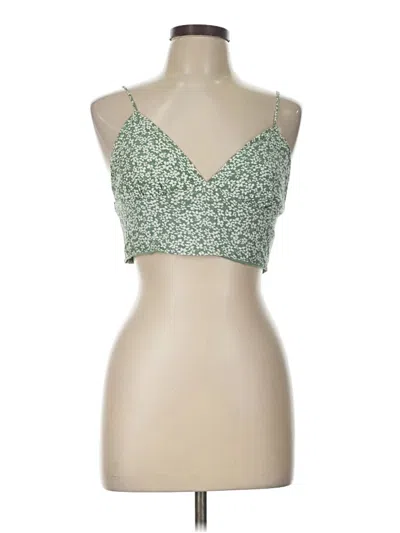 Pre-owned Lulus Tank Top Green Sweetheart Neckline Tops