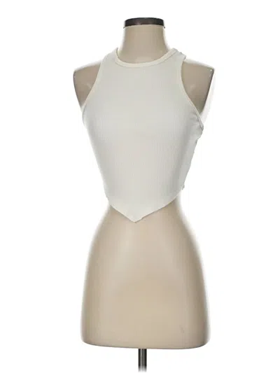 Pre-owned Lulus Tank Top Ivory Halter Neckline Tops