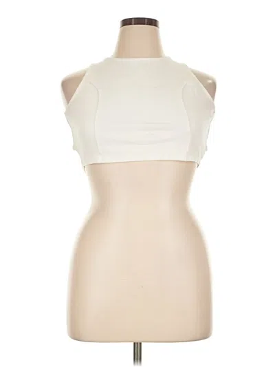 Pre-owned Lulus Tank Top Ivory Halter Neckline Tops