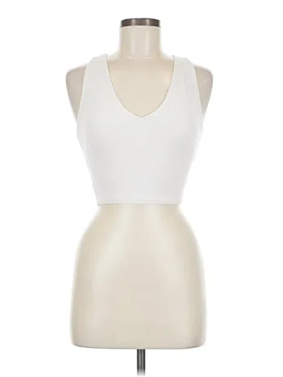Pre-owned Lulus Tank Top Ivory Halter Neckline Tops In White