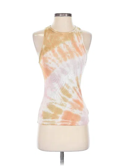 Pre-owned Lulus Tank Top Orange Halter Neckline Tops