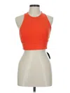 Lulus Tank Top Orange Halter Neckline Tops In Orange