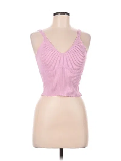 Pre-owned Lulus Tank Top Pink Halter Neckline Tops