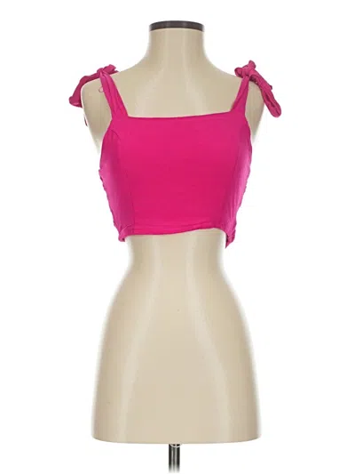 Pre-owned Lulus Tank Top Pink Strapless Neckline Tops