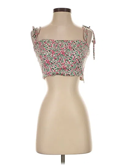 Pre-owned Lulus Tank Top Pink Strapless Neckline Tops