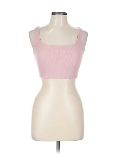 Pre-owned Lulus Tank Top Pink Sweetheart Neckline Tops