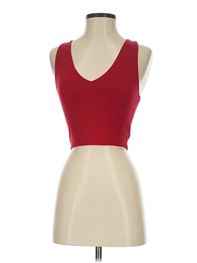 Pre-owned Lulus Tank Top Red Strapless Neckline Tops
