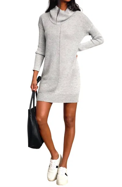 Lulus Tea Sweater Dress In Grey