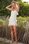 Lulus Terrifically Trendy White Tiered Ruffled Mini Dress In White