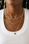 Lulus Three-way Tie Gold Necklace Set In Gold