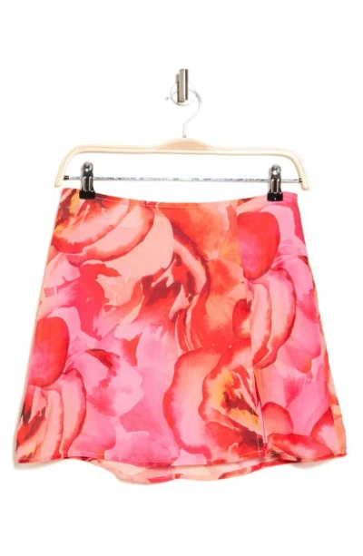 Lulus Ticket To Sunshine Floral Miniskirt In Pink