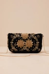 Lulus Tilla Black Velvet Embroidered Clutch In Black