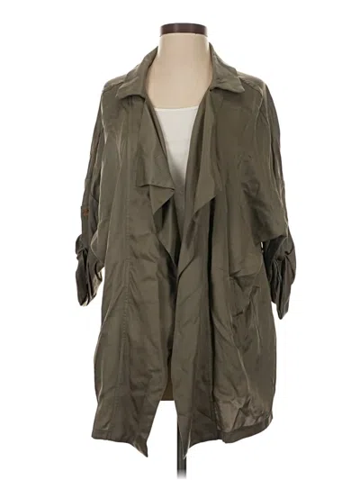 Pre-owned Lulus Trenchcoat In Green