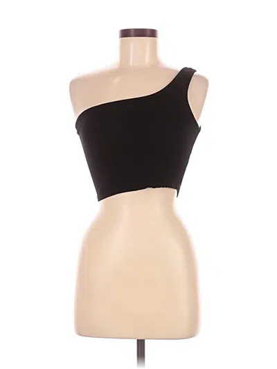 Pre-owned Lulus Tube Top Black One Shoulder Neckline Tops