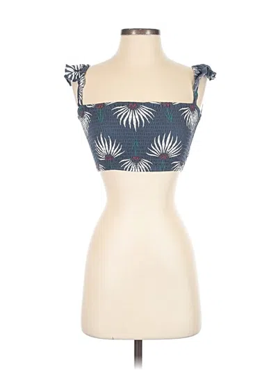Pre-owned Lulus Tube Top Blue Strapless Neckline Tops