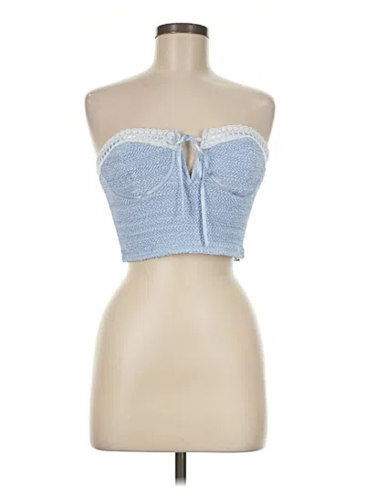 Lulus Tube Top Blue Strapless Neckline Tops