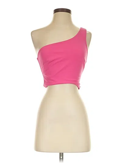 Pre-owned Lulus Tube Top Pink One Shoulder Neckline Tops