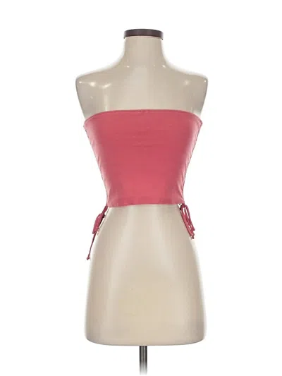 Pre-owned Lulus Tube Top Pink Strapless Neckline Tops