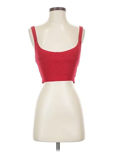Pre-owned Lulus Tube Top Red Strapless Neckline Tops