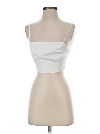 Pre-owned Lulus Tube Top Silver Strapless Neckline Tops