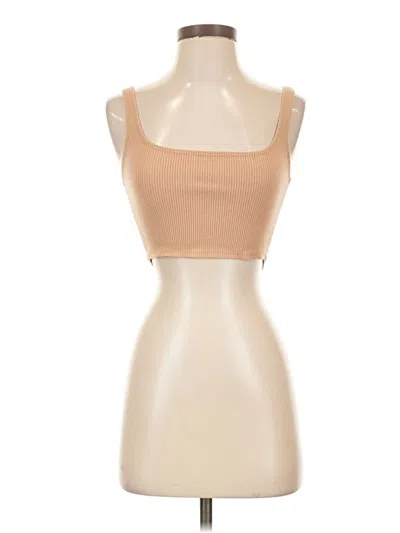 Pre-owned Lulus Tube Top Tan Strapless Neckline Tops