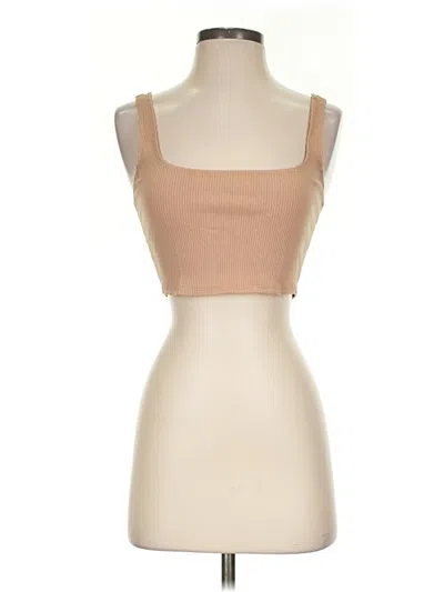 Pre-owned Lulus Tube Top Tan Strapless Neckline Tops