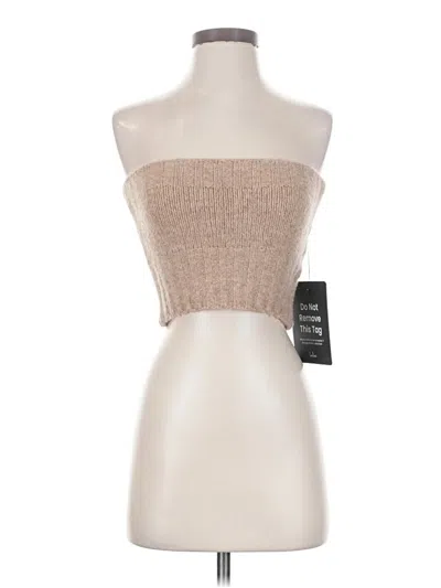 Lulus Tube Top Tan Strapless Neckline Tops In Brown