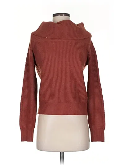 Pre-owned Lulus Turtleneck Sweater In Burgundy