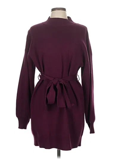 Pre-owned Lulus Turtleneck Sweater In Burgundy