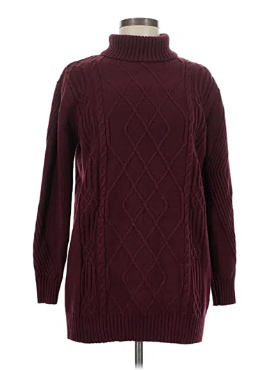 Pre-owned Lulus Turtleneck Sweater In Burgundy