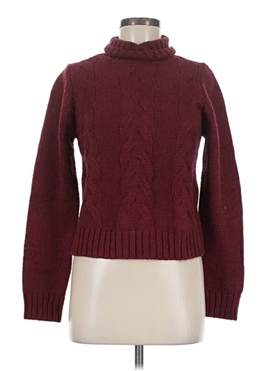 Pre-owned Lulus Turtleneck Sweater In Burgundy