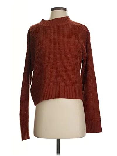 Pre-owned Lulus Turtleneck Sweater In Burgundy