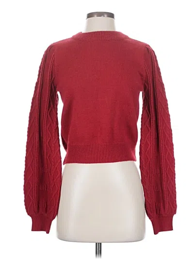 Pre-owned Lulus Turtleneck Sweater In Red