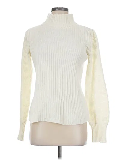 Pre-owned Lulus Turtleneck Sweater In White