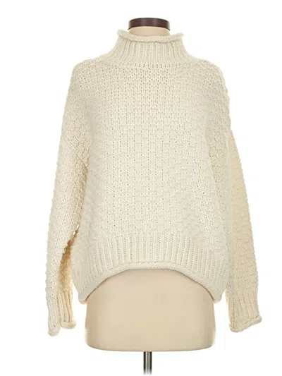 Pre-owned Lulus Turtleneck Sweater In White