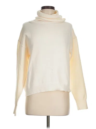 Pre-owned Lulus Turtleneck Sweater In White