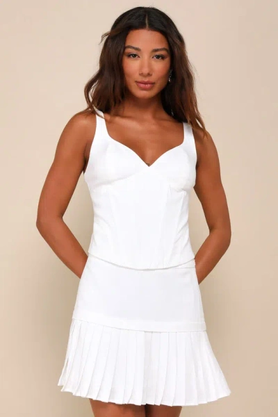 Lulus Utterly Eye-catching White Bustier Tank Top