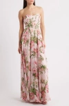 Lulus Vivian Strapless Corset Gown