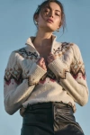 Lulus Warm Bliss Beige Multi Knit Half-zip Sweater In Beige