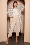 Lulus Warm Front Ivory Plaid Coat In Ivory