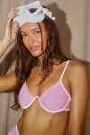 Lulus Wave Maker Pink And White Underwire Bikini Top In Pink And White