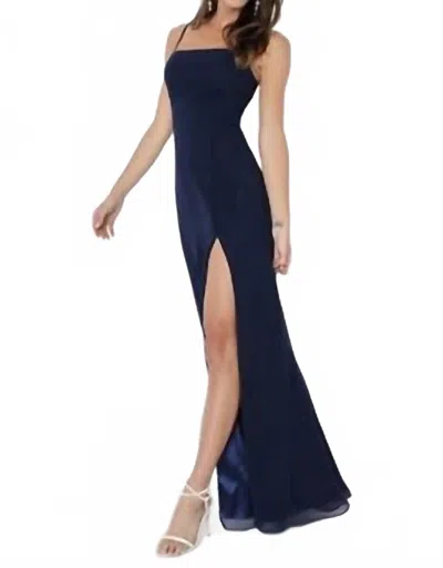 Lulus Women's Feeling Elegant Maxi Dress In Navy In Blue