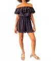 Lulus Women's Frilled To Bits Romper In Black In Multi