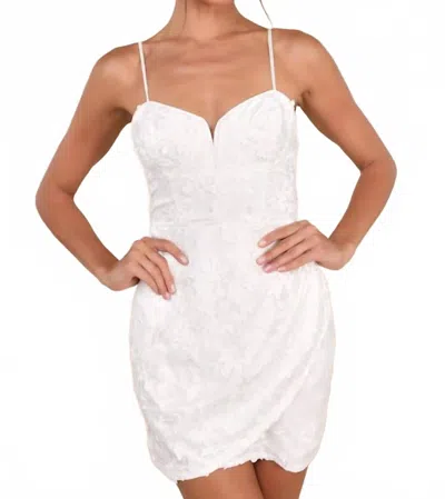 Lulus Women's Immense Elegance Embroidered Bustier Mini Dress In White