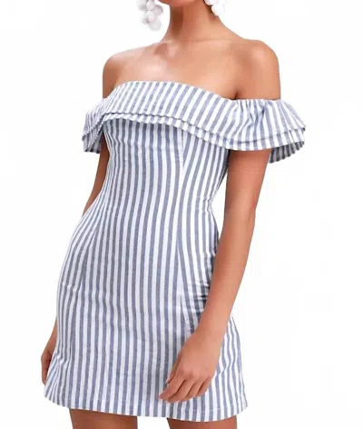 Lulus Women's Seaside Skipper Mini Dress In Blue